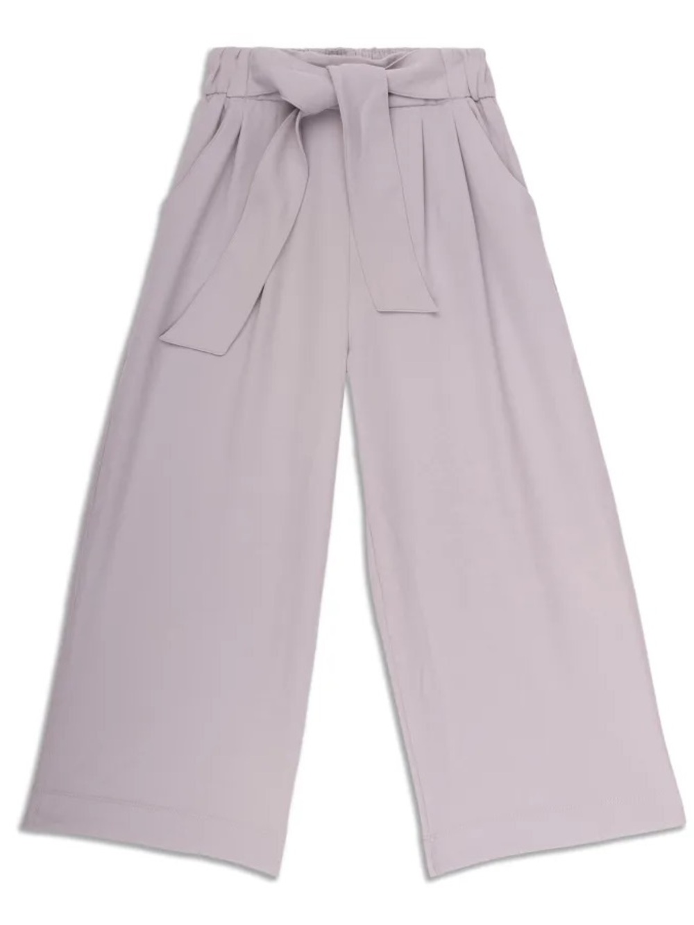Lululemon High Waist Wide Leg Tie-Belt Pants in Grey
